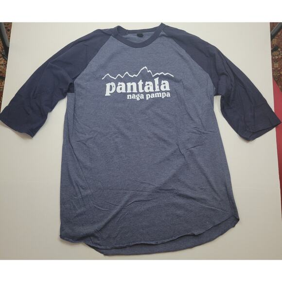 Pantala Naga Pampa Dave Mathews Band Baseball Shirt Blue Size XL - Picture 1 of 5